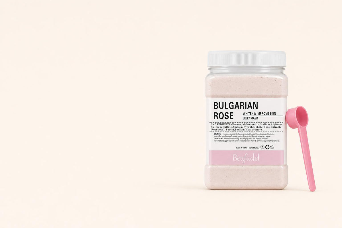 Mascarilla de gelatina rosa búlgara